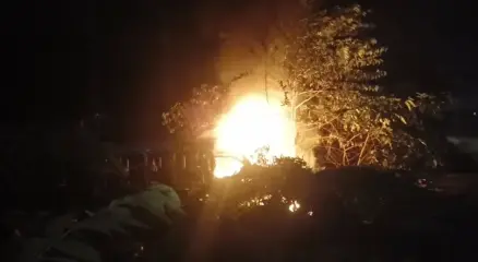 কেরানীগঞ্জে থানায় আগুন